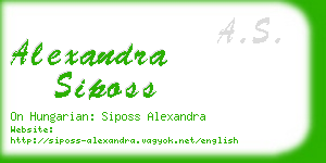alexandra siposs business card